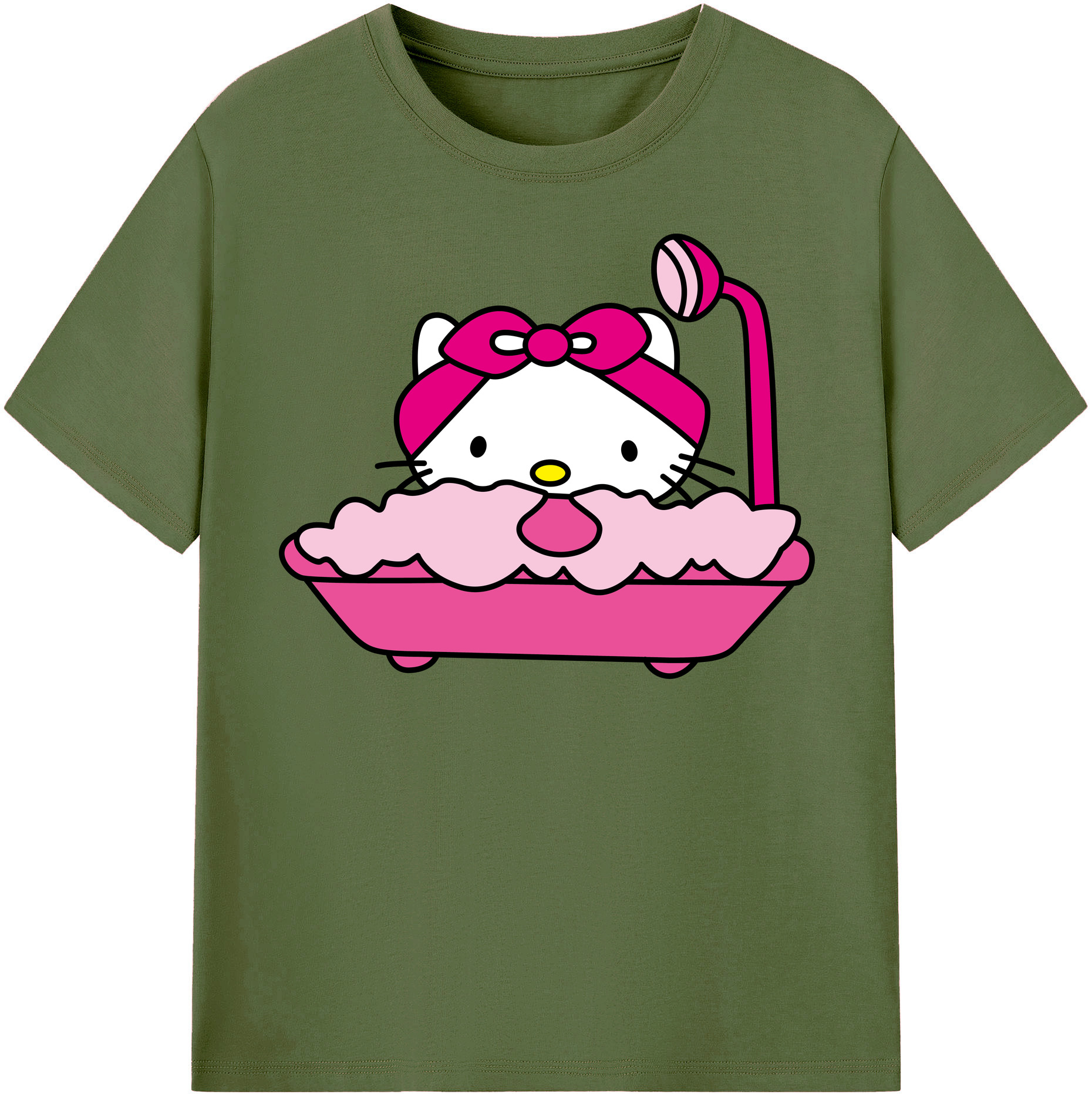 （画像用） Hello Kitty ハローキティ 綿100％半袖Tシャツ（フロントプリント）